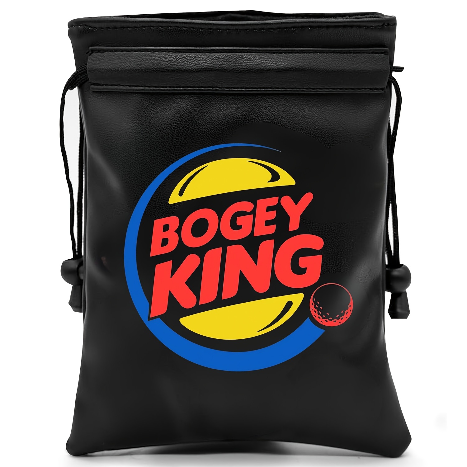 Golf Equipment Drawing - กระเป๋าใส่ของมีค่ากอล์ฟ Bogey King, กระเป๋าใส่ทีกอล์ฟหนัง PU พร้อมสายรัด,