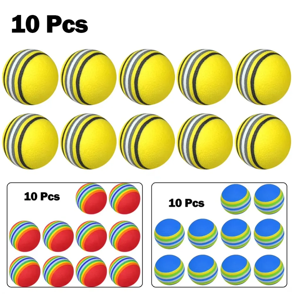 Practice Equipment For Golf - 10 ชิ้น 35 มม. ลูกบอลโฟมฝึกซ้อมกอล์ฟ -