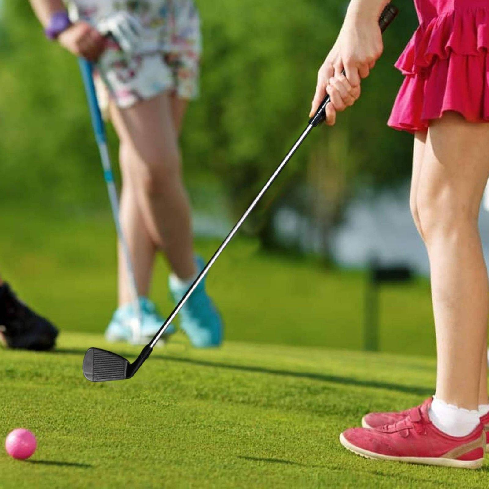 Golf Equipment Kids - อุปกรณ์ฝึกซ้อมกอล์ฟสำหรับเด็ก พร้อมกระเป๋าเก็บอุปกรณ์ สำหรับฝึกซ้อมที่บ้าน