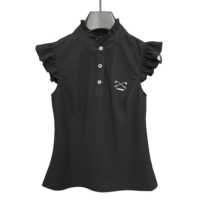 Golf Equipment For Women - เสื้อยืดแขนกุดสำหรับผู้หญิง แฟชั่นใหม่สำหรับฤดูร้อน ทรงเข้ารูป คอตั้ง ใส่เล่นกอล์ฟ ออกกำลังกายกลางแจ้ง