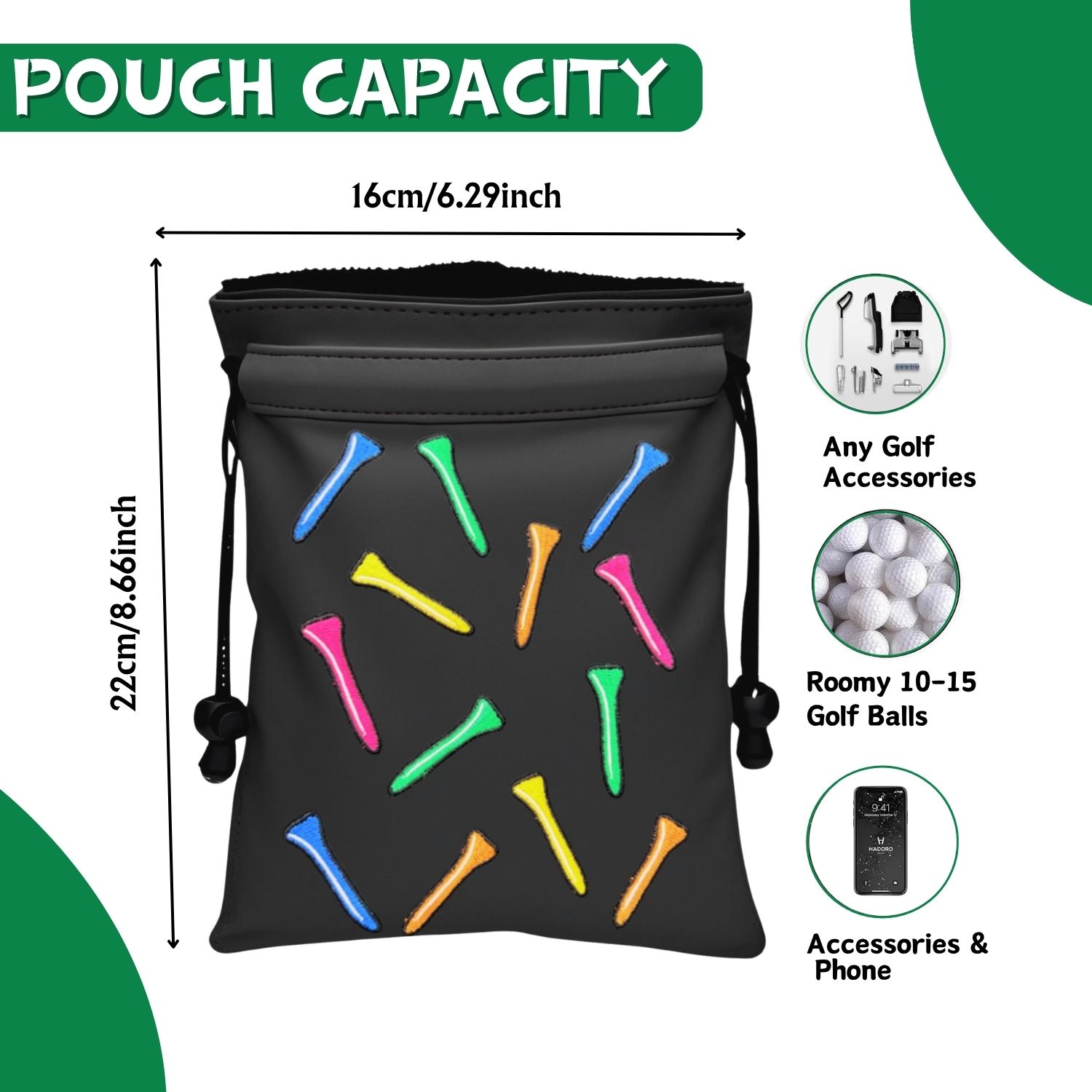 กระเป๋าใส่ของมีค่าสำหรับกอล์ฟล - Golf Equipment Drawing บทวิจารณ์และราคา