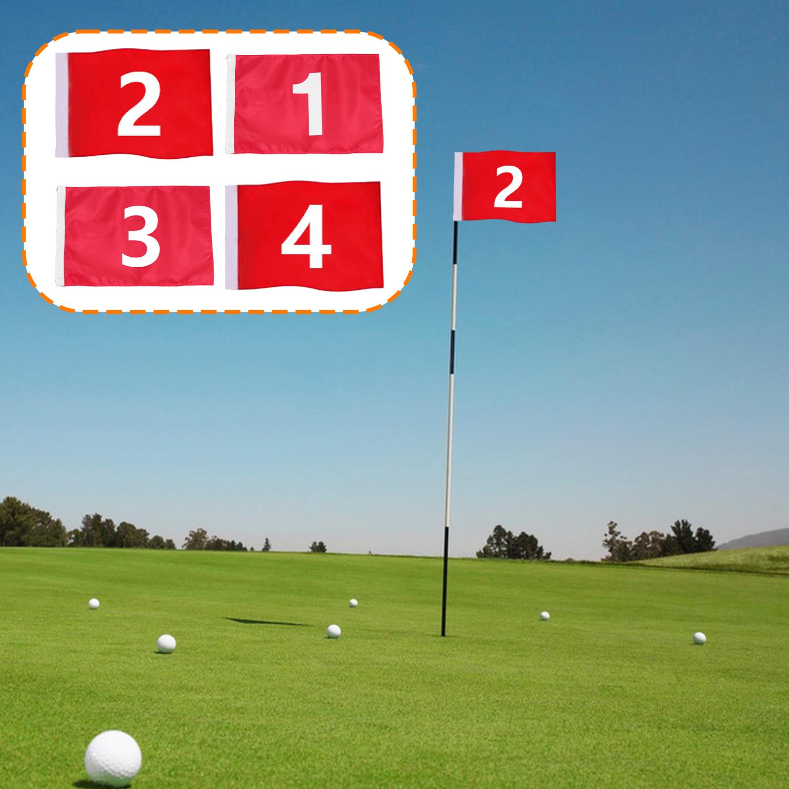 ธงกอล์ฟผ้าทนทาน พร้อมหมายเลขสี - Practice Equipment For Golf บทวิจารณ์และราคา
