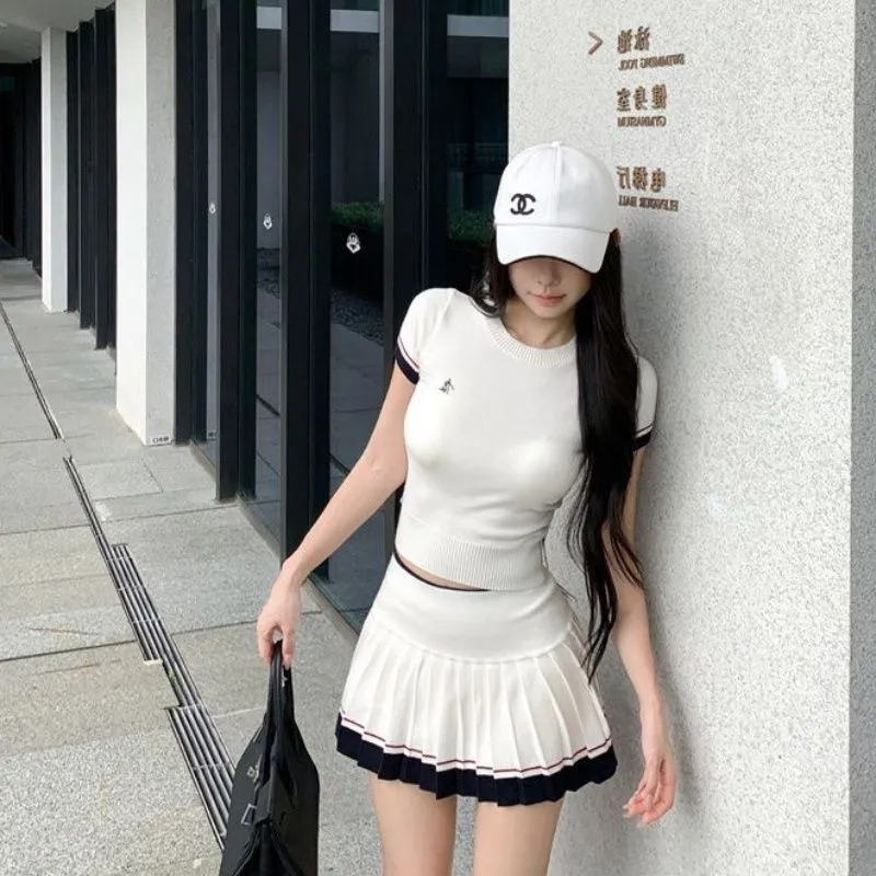 ชุดฤดูร้อนสไตล์เกาหลีแบบสองชิ้ - Golf Equipment For Women บทวิจารณ์และราคา