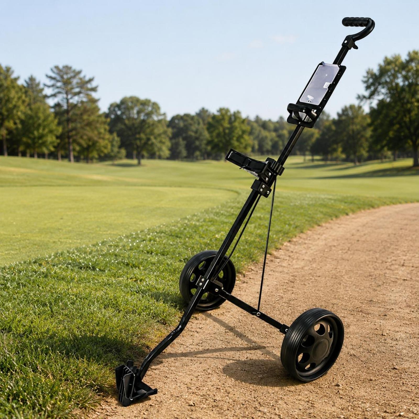 รถเข็นอุปกรณ์กอล์ฟแบบพับได้สอง - Practice Equipment For Golf บทวิจารณ์และราคา